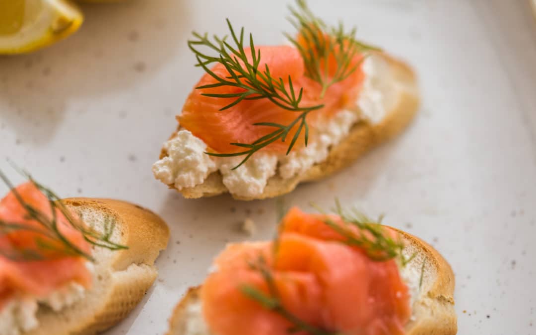 Salmon Cicchetti with Irkotta, Dill and Lemon