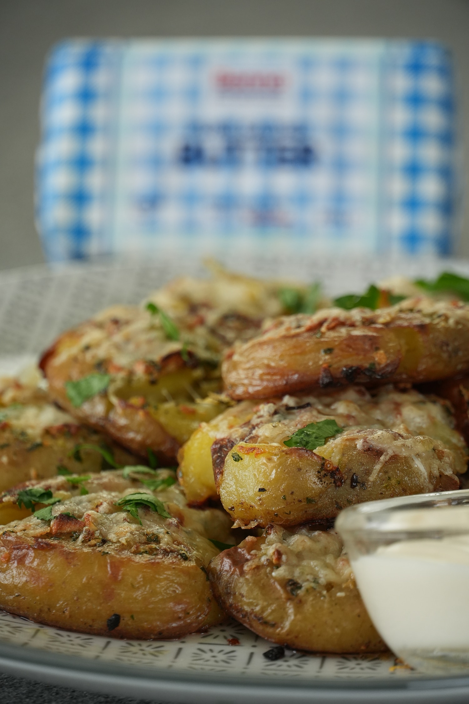 Garlic Butter Smashed Potatoes - Benna