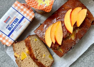 Cinnamon Peach Yogurt Cake