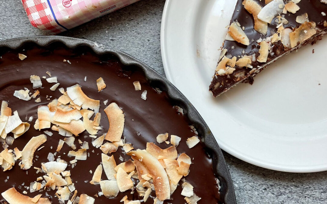 Coconut and Dark Chocolate Tart