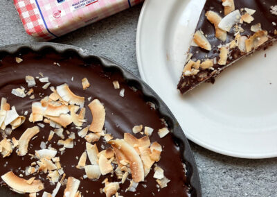 Coconut and Dark Chocolate Tart