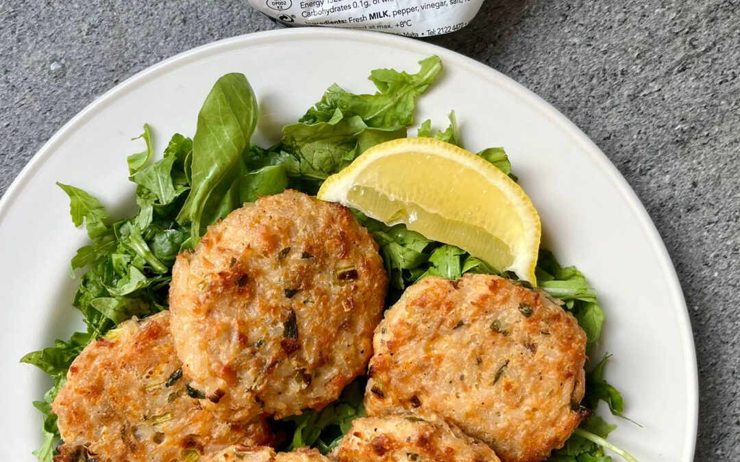 Salmon, Rice and Gbejna Patties